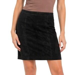 International Leather Collection Pencil Skirt Juniors 7/8 Black Suede‎ Vintage